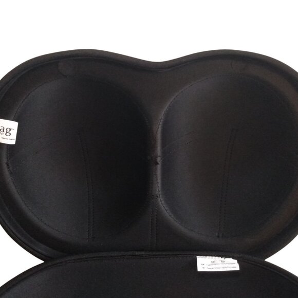 Travel Bra Bag-The Brag Company-Black with White Lace-Hardshell Case. - Picture 5 of 12